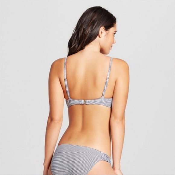 Xhilaration Navy Striped Push Up Bikini - Picture 3 of 12